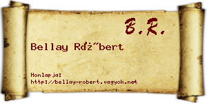 Bellay Róbert névjegykártya